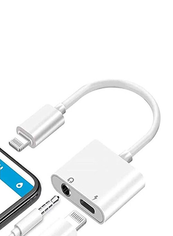 Gennext 2 in 1 Headphone Adapter Jack, Lightning to 3.5mm Jack Aux Cord Splitter for iPhone 7/7 Plus/8/X, White
Gennext 2 in 1 Headphone Adapter Jack, Lightning to 3.5mm Jack Aux Cord Splitter for iPhone 7/7 Plus/8/X, White