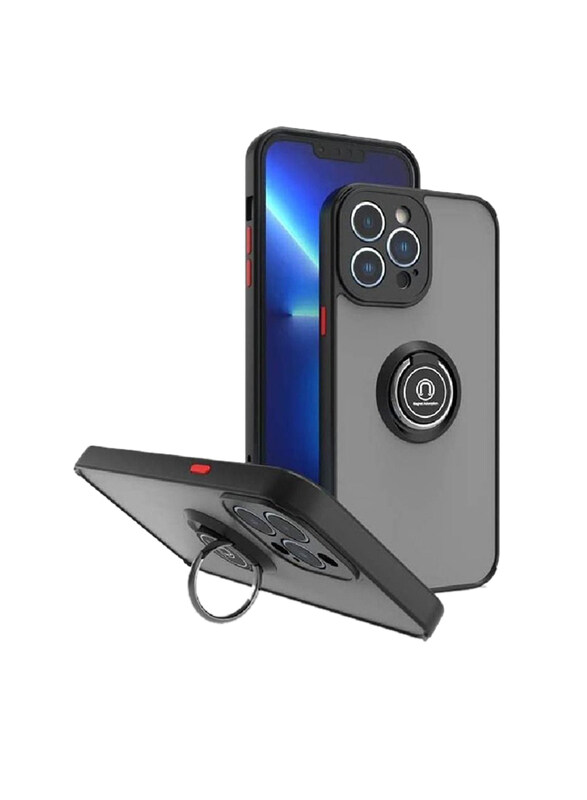 Zoomee Apple iPhone 14 Pro Protective Bumper Shockproof Matte Mobile Phone Case Cover with 360 Rotation Magnetic Ring, Black
Zoomee Apple iPhone 14 Pro Protective Bumper Shockproof Matte Mobile Phone Case Cover with 360 Rotation Magnetic Ring, Black