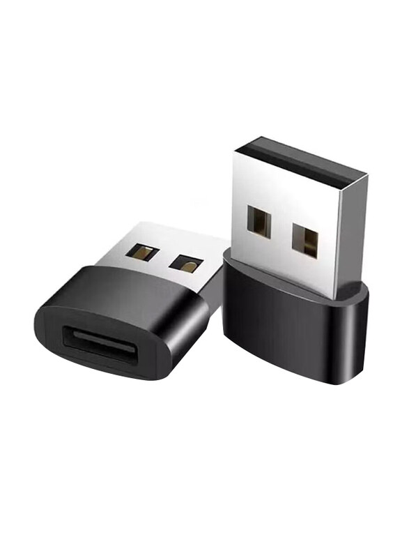 Gennext One Size New USB Type-C Adapter, USB Type-A Male to USB Type-C Charger Plug Power Converter for Suitable Devices, 2 Piece, Black
Gennext One Size New USB Type-C Adapter, USB Type-A Male to USB Type-C Charger Plug Power Converter for Suitable Devices, 2 Piece, Black