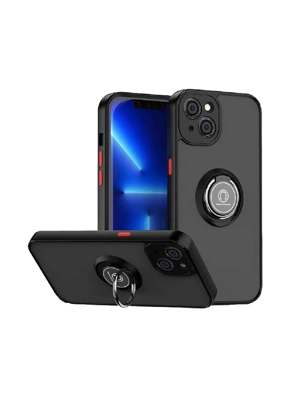 Generic Apple iPhone 14 Shockproof Matte Hard Bumper Mobile Phone Case Cover with Metal Ring Holder Grip, Kickstand & Magnetic Car Mount, Black
Generic Apple iPhone 14 Shockproof Matte Hard Bumper Mobile Phone Case Cover with Metal Ring Holder Grip, Kickstand & Magnetic Car Mount, Black