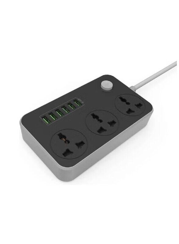Generic Universal Power Strips 3 Way Outlets & 6 USB Plug Ports Surge Protection Power Socket Switch Portable Charger Fast Charging with 2-Meter Wall Plug Ada
Generic Universal Power Strips 3 Way Outlets & 6 USB Plug Ports Surge Protection Power Socket Switch Portable Charger Fast Charging with 2-Meter Wall Plug Ada