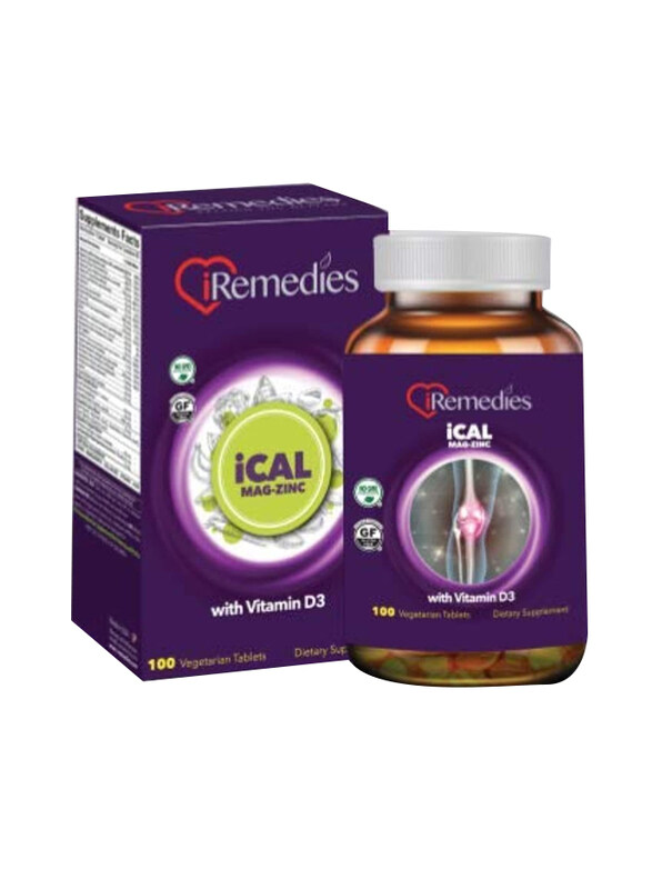 iRemedies iCal Mag-Zinc. Multiminerals Tablets with Vitamin D3, Calcium, Magnesium, Zinc, 100 Tablets
iRemedies iCal Mag-Zinc. Multiminerals Tablets with Vitamin D3, Calcium, Magnesium, Zinc, 100 Tablets