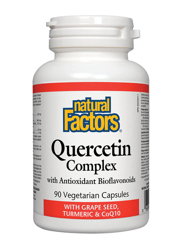 Natural Factors Quercetin Complex with Grape Seed, Turmeric & CoQ10, 90 Capsules
Natural Factors Quercetin Complex with Grape Seed, Turmeric & CoQ10, 90 Capsules