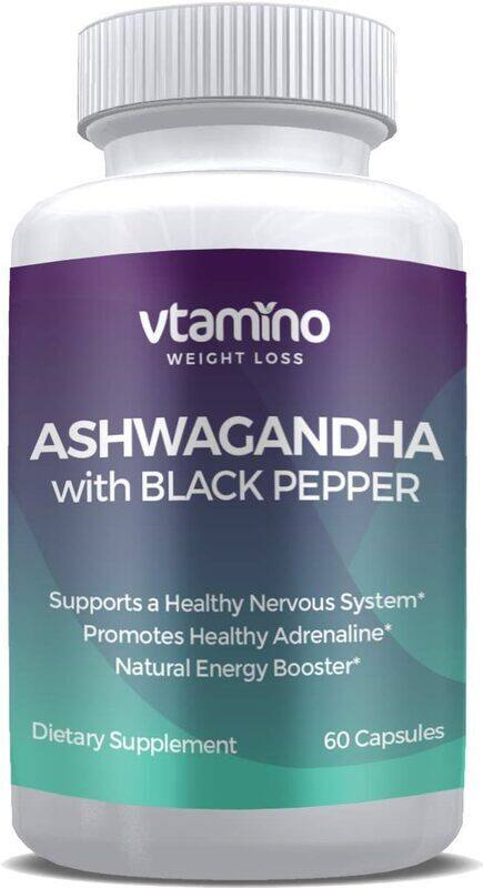 Vtamino Organic Ashwagandha With Black Pepper Dietary Supplements, 60 Capsules
Vtamino Organic Ashwagandha With Black Pepper Dietary Supplements, 60 Capsules