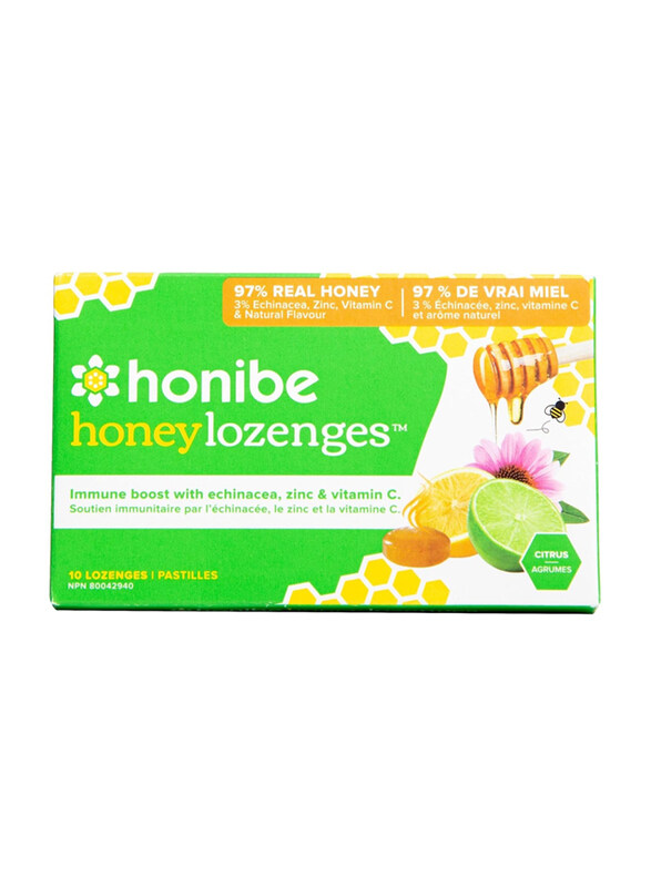 Honibe Honey Lozenges Immune Boost with Echinacea, Vitamin C, Zinc And Citrus, 10 Lozenges
Honibe Honey Lozenges Immune Boost with Echinacea, Vitamin C, Zinc And Citrus, 10 Lozenges
