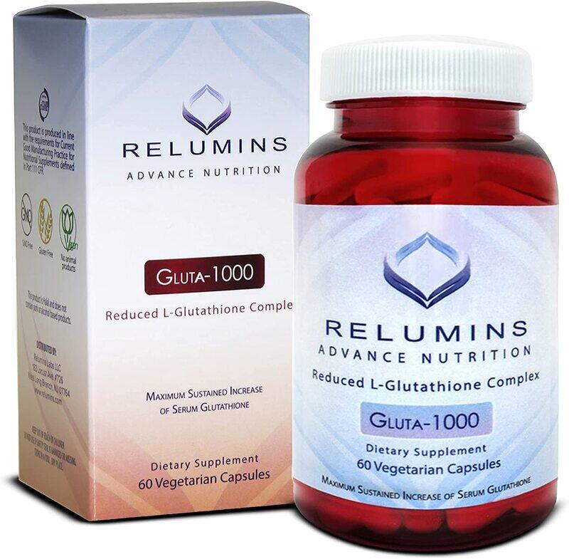Relumins Advance Nutrition Gluta 1000 - Reduced L-Glutathione Complex Dietary Supplements Capsules, 60 Capsules
Relumins Advance Nutrition Gluta 1000 - Reduced L-Glutathione Complex Dietary Supplements Capsules, 60 Capsules