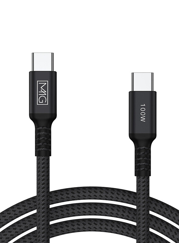 MMG 1-Meter Braided USB Type-C Cable, USB Type-C to USB Type-C for Smartphones/Tablets, 100 Watts, Black
MMG 1-Meter Braided USB Type-C Cable, USB Type-C to USB Type-C for Smartphones/Tablets, 100 Watts, Black