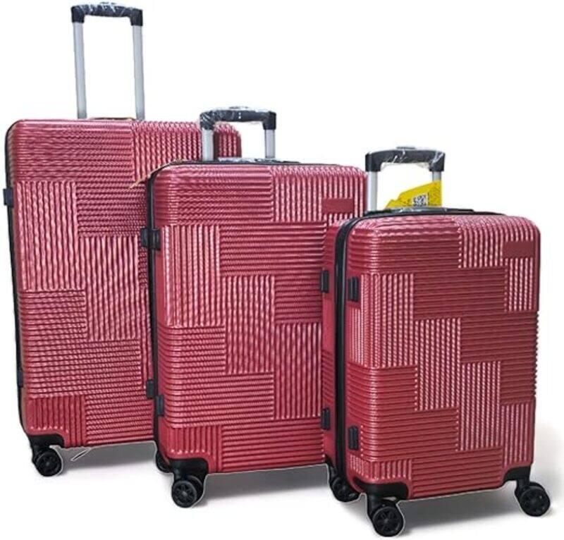 Generic Saw & See Hardside Spinner Luggage trolley bag 28 inch, 24inch, 20 inch (Material: ABS), Black with 4 wheels and TSA Lock, Wine Red Color, set of 3
Generic Saw & See Hardside Spinner Luggage trolley bag 28 inch, 24inch, 20 inch (Material: ABS), Black with 4 wheels and TSA Lock, Wine Red Color, set of 3