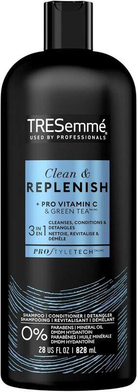 Tresemme Cleanse and Replenish 3 in 1 Shampoo, Conditioner & Detangler with Pro Vitamin C & Green Tea, 28 fl oz
Tresemme Cleanse and Replenish 3 in 1 Shampoo, Conditioner & Detangler with Pro Vitamin C & Green Tea, 28 fl oz