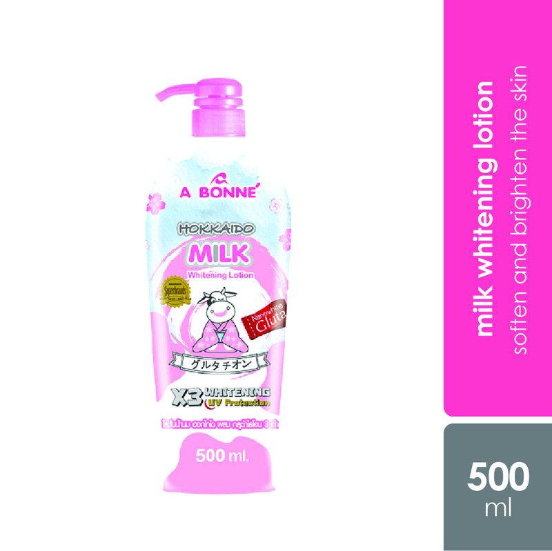 A Bonne Hokkaido Milk Whitening Lotion Nanowhite Gluta Radiant and Soft Skin Moisture Dry Skin 500ml
A Bonne Hokkaido Milk Whitening Lotion Nanowhite Gluta Radiant and Soft Skin Moisture Dry Skin 500ml