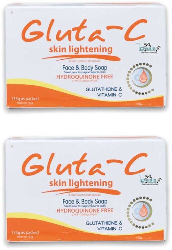 Glutathione and Vitamin c skin whitening soap, gluta C Intensive Whitening Face And Body Soap Pack of 2 each 135g Each
Glutathione and Vitamin c skin whitening soap, gluta C Intensive Whitening Face And Body Soap Pack of 2 each 135g Each