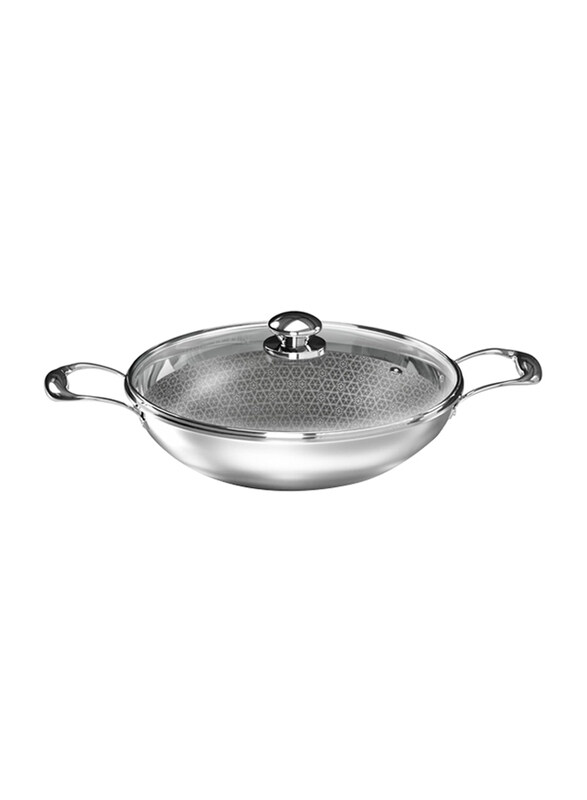 Preethi 20cm Diva Collection Round Triply Stainless Steel Kadai with Glass Lid, Silver
Preethi 20cm Diva Collection Round Triply Stainless Steel Kadai with Glass Lid, Silver