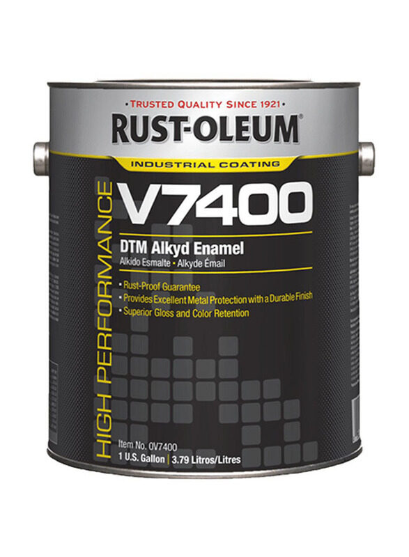 Rust-Oleum High Performance V7400 System 340 VOC DTM Alkyd Enamel, 3.79 Liters, Black
Rust-Oleum High Performance V7400 System 340 VOC DTM Alkyd Enamel, 3.79 Liters, Black