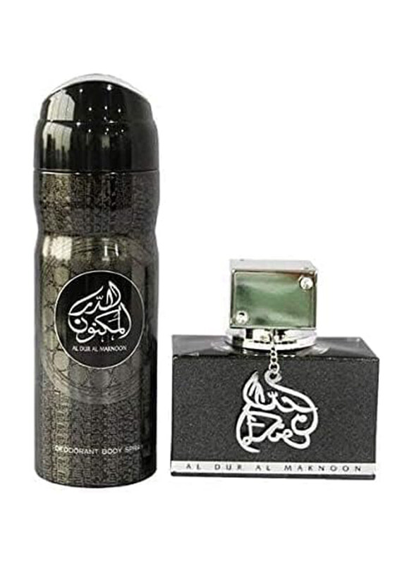 Lattafa 2-Piece Gift Set for Men, Al Dur Al Maknoon Giftset EDP Perfume 100ml, Deo 200ml
Lattafa 2-Piece Gift Set for Men, Al Dur Al Maknoon Giftset EDP Perfume 100ml, Deo 200ml