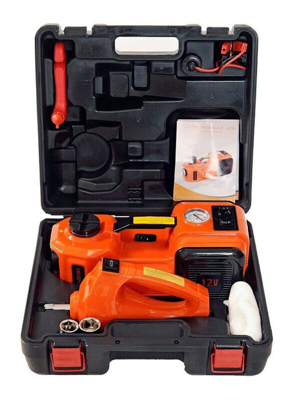 Global Online Automotive Electric Hydraulic Floor Jack 12V DC 3T with Electric Impact Wrench 4 in 1 Electric Car Jack Tool Kit with LED lamp, Multicol
Global Online Automotive Electric Hydraulic Floor Jack 12V DC 3T with Electric Impact Wrench 4 in 1 Electric Car Jack Tool Kit with LED lamp, Multicol
