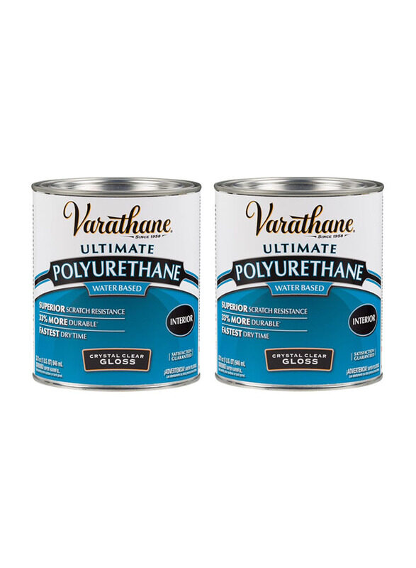 Rust-Oleum Varathane Water-Based Ultimate Polyurethane, 2 Pieces, Crystal Clear Gloss
Rust-Oleum Varathane Water-Based Ultimate Polyurethane, 2 Pieces, Crystal Clear Gloss