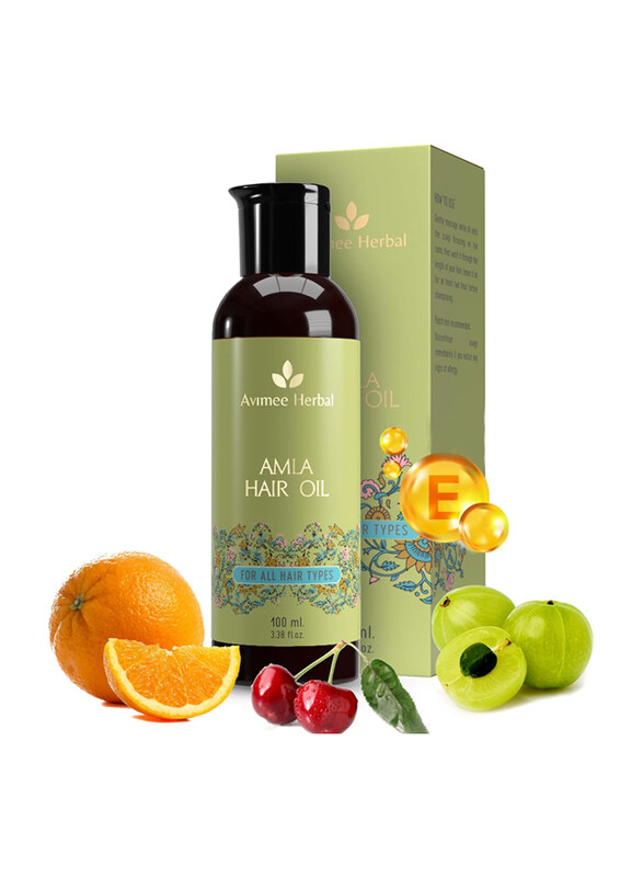 Avimee Herbal Amla Mineral Oil Free Hair Oil for Long & Strong Hair with Vitamin E and Amla Seed Oil, 100ml
Avimee Herbal Amla Mineral Oil Free Hair Oil for Long & Strong Hair with Vitamin E and Amla Seed Oil, 100ml