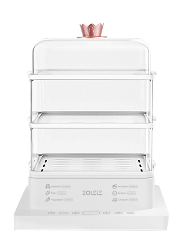 Zolele 24L Three-Layer Large Capacity Steam Power Electric Steamer with Touch Control Temperature, 800W, ZM100, White
Zolele 24L Three-Layer Large Capacity Steam Power Electric Steamer with Touch Control Temperature, 800W, ZM100, White
