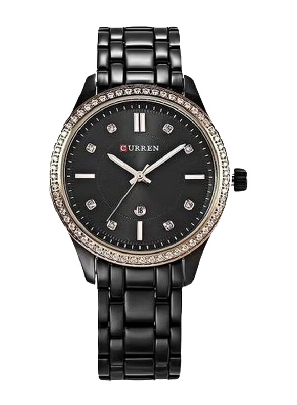 Curren Analog Watch for Women with Stainless Steel Band, Water Resistant, Cu9010BK, Black
Curren Analog Watch for Women with Stainless Steel Band, Water Resistant, Cu9010BK, Black