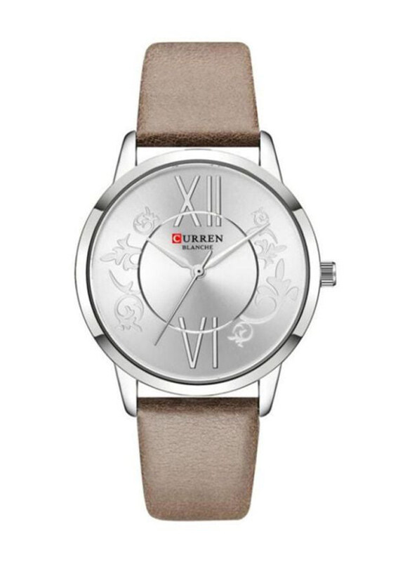 Curren Analog Watch for Women with Leather Band, Water Resistant, 9049, Brown-Silver
Curren Analog Watch for Women with Leather Band, Water Resistant, 9049, Brown-Silver