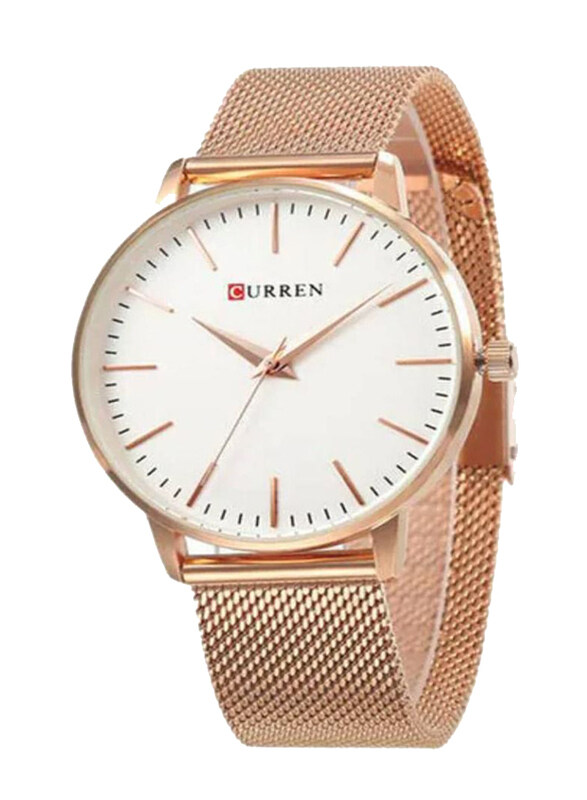 Curren Stylish Analog Watch for Women with Metal Band, Water Resistant, 9021, Rose Gold-White
Curren Stylish Analog Watch for Women with Metal Band, Water Resistant, 9021, Rose Gold-White