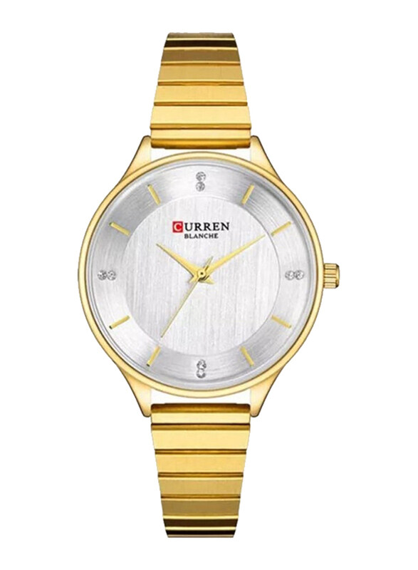 Curren Analog Watch for Women with Stainless Steel Band, Water Resistant, 9041, Gold-Silver
Curren Analog Watch for Women with Stainless Steel Band, Water Resistant, 9041, Gold-Silver