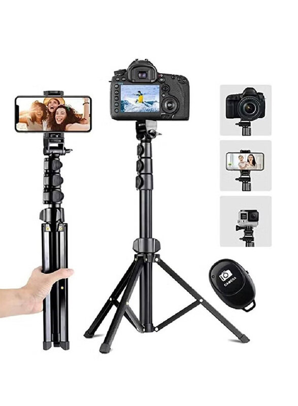 Generic Universal Heavy Duty Aluminium Extendable Selfie Stick Tripod Stand with Bluetooth Remote, Black
Generic Universal Heavy Duty Aluminium Extendable Selfie Stick Tripod Stand with Bluetooth Remote, Black
