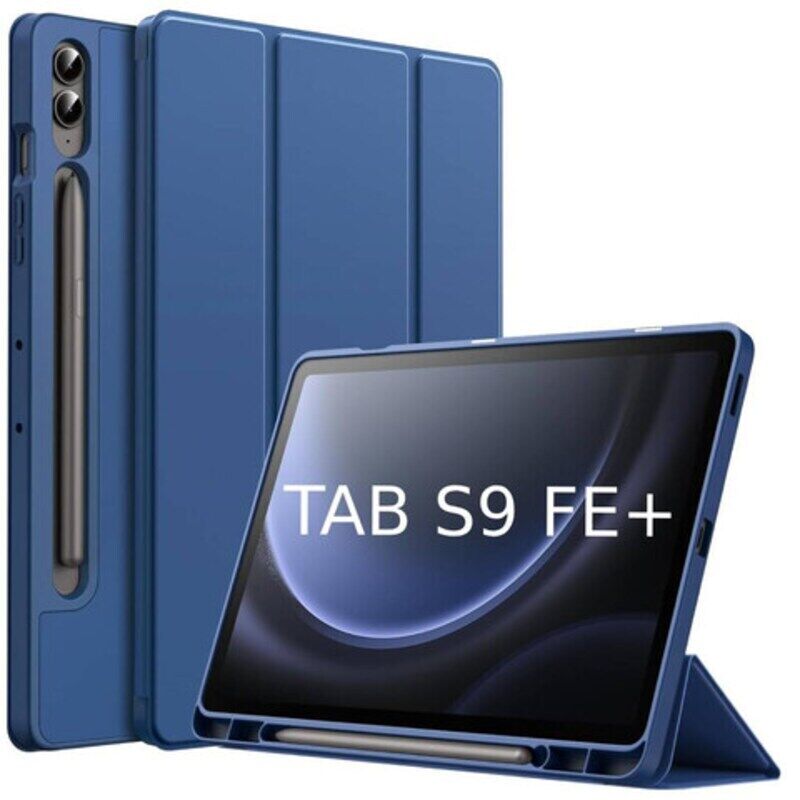 Hyx Samsung Galaxy Tab S9 FE+ 12.4 Inch Slim Translucent Back Tri-Fold Stand Protective Tablet Flip Case Cover with S Pen Holder, Blue
Hyx Samsung Galaxy Tab S9 FE+ 12.4 Inch Slim Translucent Back Tri-Fold Stand Protective Tablet Flip Case Cover with S Pen Holder, Blue