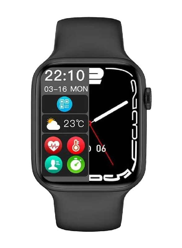 Generic Series 7 Full Touch Screen Wireless Charging Bluetooth Call Split Screen Smartwatch, Black
Generic Series 7 Full Touch Screen Wireless Charging Bluetooth Call Split Screen Smartwatch, Black