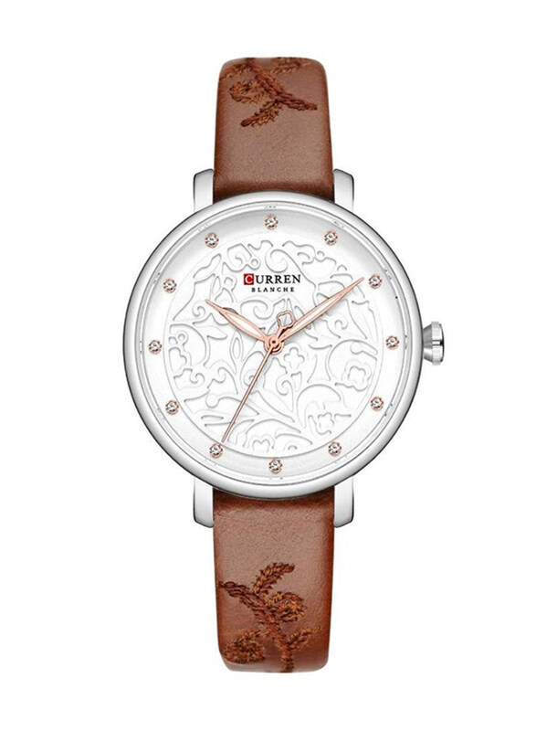 Curren Analog Watch for Women with Leather Band, Water Resistant, J4341K-2, Brown-White
Curren Analog Watch for Women with Leather Band, Water Resistant, J4341K-2, Brown-White