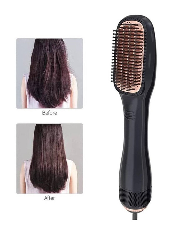 Generic 3-in-1 Professional Hair Straightening Brush Hot Air Styling Comb, Black/Brown
Generic 3-in-1 Professional Hair Straightening Brush Hot Air Styling Comb, Black/Brown