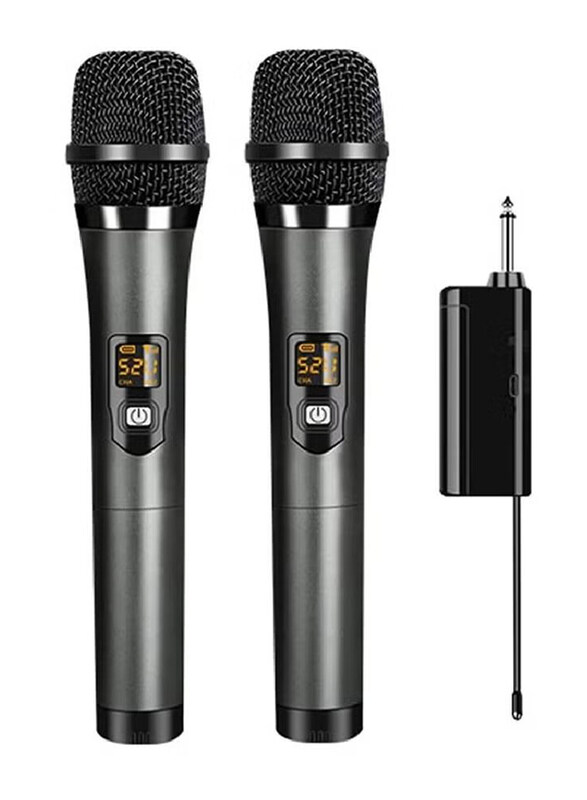 Generic UHF Dual Portable Handheld Dynamic Karaoke Wireless Microphone with Rechargeable Receiver for PA System/ Speaker/Amplifier/Family Party/Singing/Meetin
Generic UHF Dual Portable Handheld Dynamic Karaoke Wireless Microphone with Rechargeable Receiver for PA System/ Speaker/Amplifier/Family Party/Singing/Meetin