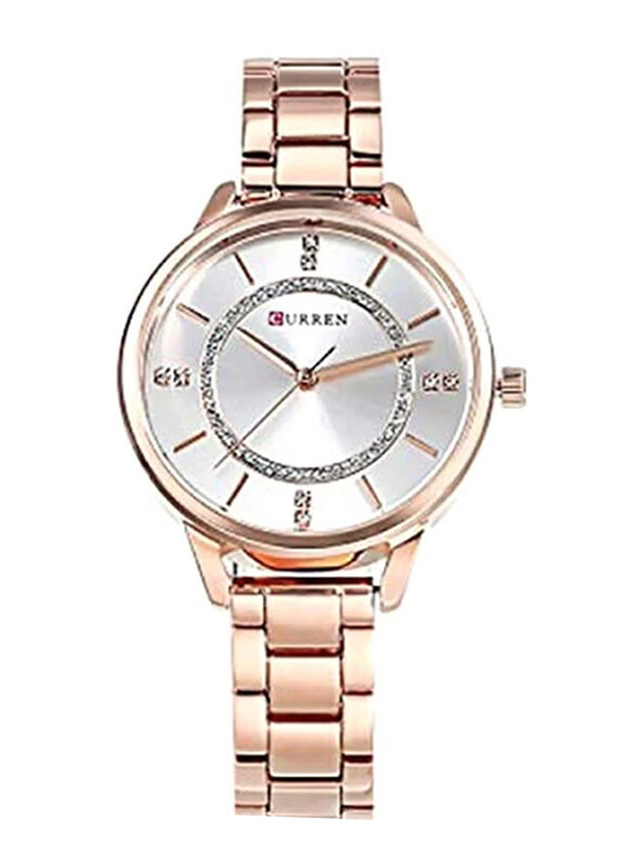 Curren Analog Watch for Women with Stainless Steel Band, Water Resistant, 9006, Rose Gold-White
Curren Analog Watch for Women with Stainless Steel Band, Water Resistant, 9006, Rose Gold-White