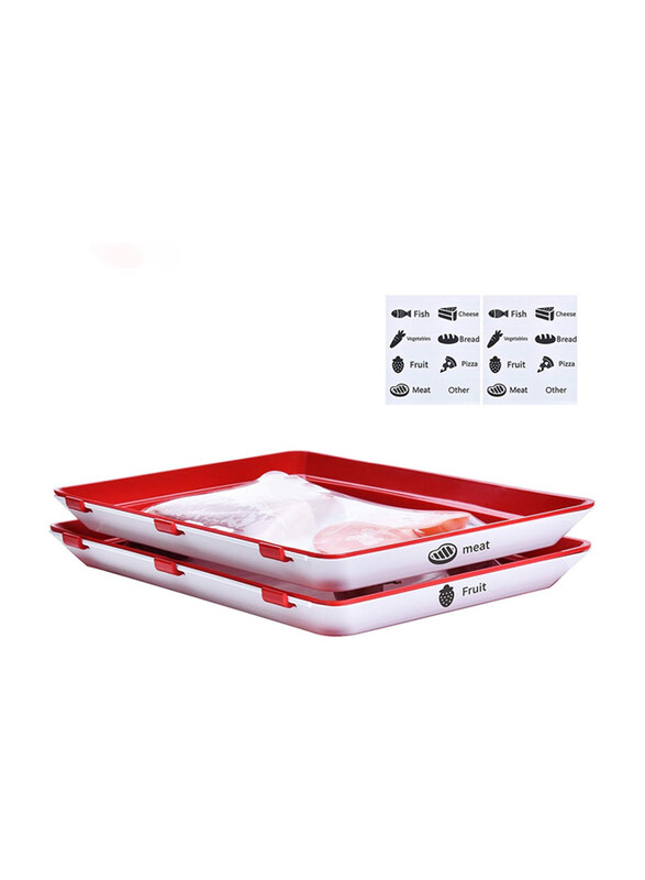 Generic Plastic 2 Layer Flat Reusable Food Storage Tray Containers for Freezer Food Preservation/Meat & Cheese, 16 Pieces, Red/White
Generic Plastic 2 Layer Flat Reusable Food Storage Tray Containers for Freezer Food Preservation/Meat & Cheese, 16 Pieces, Red/White