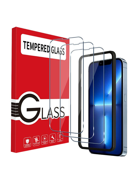 Atozs Apple iPhone 13/13 Pro Tempered Glass Bubble-Free Screen Protector, 3 Pieces, Clear
Atozs Apple iPhone 13/13 Pro Tempered Glass Bubble-Free Screen Protector, 3 Pieces, Clear