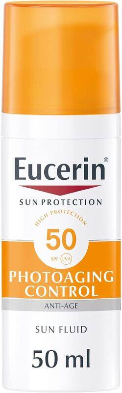 Eucerin Eucerin Face Sunscreen Photoaging Control Anti-Age Sun Fluid, High UVA/UVB Protection, SPF 50, Reduces Appearance of Wrinkles, Suitable as Make-Up Bas
Eucerin Eucerin Face Sunscreen Photoaging Control Anti-Age Sun Fluid, High UVA/UVB Protection, SPF 50, Reduces Appearance of Wrinkles, Suitable as Make-Up Bas