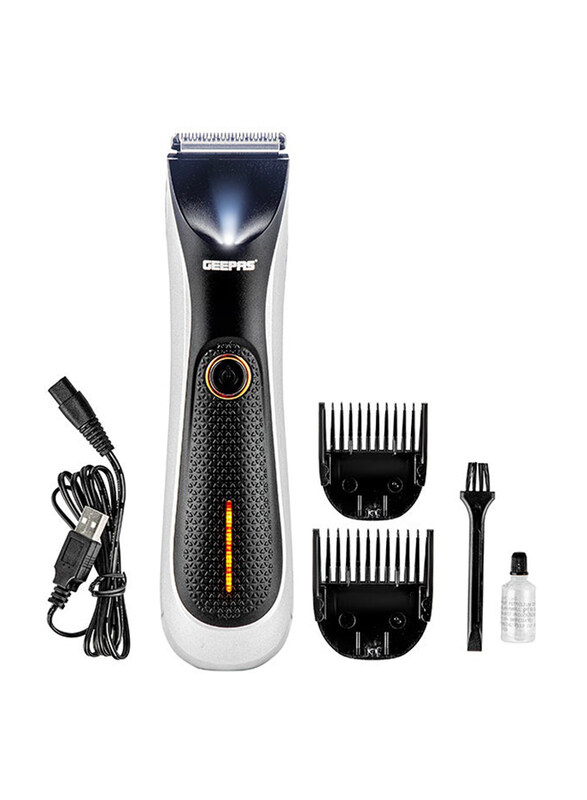 Geepas Rechargeable Trimmer with Stainless Steel Blade & USB Charging Cable, Black/Silver
Geepas Rechargeable Trimmer with Stainless Steel Blade & USB Charging Cable, Black/Silver