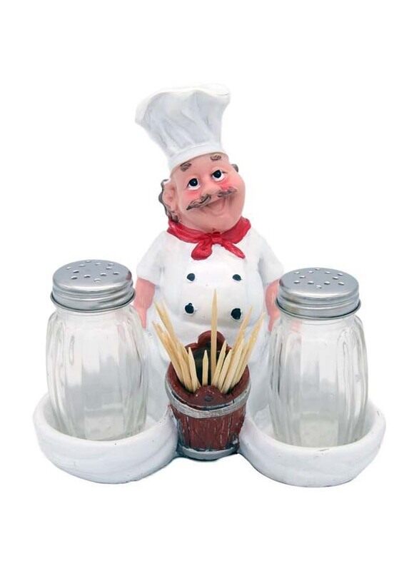 Generic EZ Life Fat Foodie Chef Salt & Pepper Shakers with Tooth Pick Holder in Front, Multicolour
Generic EZ Life Fat Foodie Chef Salt & Pepper Shakers with Tooth Pick Holder in Front, Multicolour