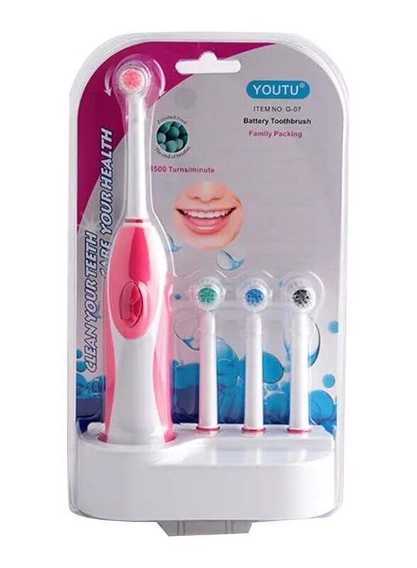 Generic Suit Battery Fund Rotating Type Motor-driven Toothbrush with 3 Brush Head Set
Generic Suit Battery Fund Rotating Type Motor-driven Toothbrush with 3 Brush Head Set