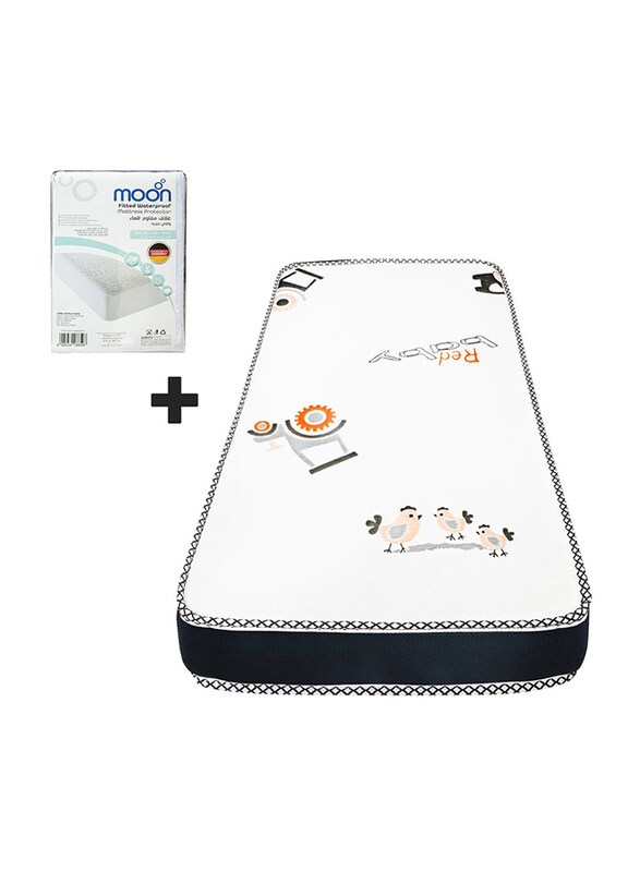 Moon Crib and Toddler Bed Mattress + Mattress Protector, 70 x 133 x 10cm, Black/White
Moon Crib and Toddler Bed Mattress + Mattress Protector, 70 x 133 x 10cm, Black/White