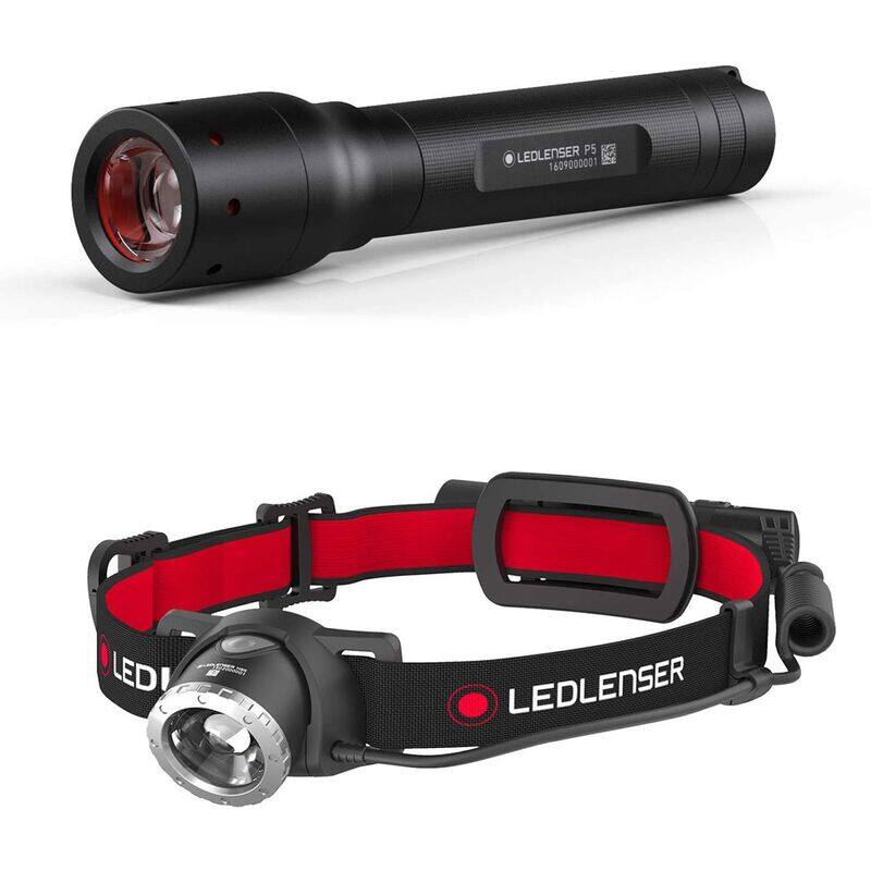 Ledlenser 2-Piece H8R+P5 Head Lamp and Torch Set Combo Pack Gift Box, Black/Red
Ledlenser 2-Piece H8R+P5 Head Lamp and Torch Set Combo Pack Gift Box, Black/Red
