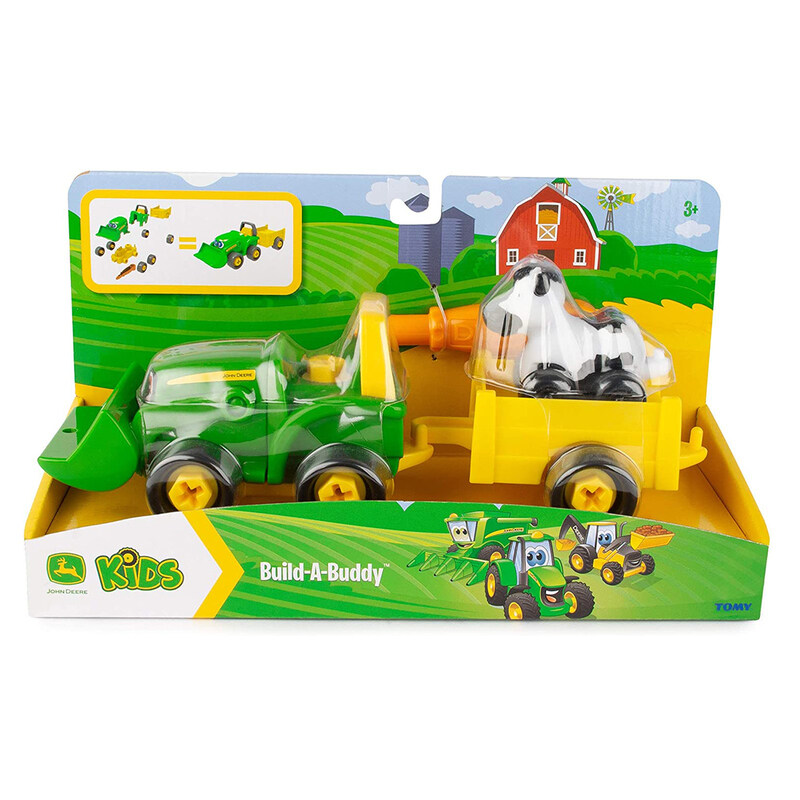 John Deere Build-a-Buddy Bonnie,Wagon and Cow on wheels with Screwdriver, Green/ Yellow, Ages 3+
John Deere Build-a-Buddy Bonnie,Wagon and Cow on wheels with Screwdriver, Green/ Yellow, Ages 3+