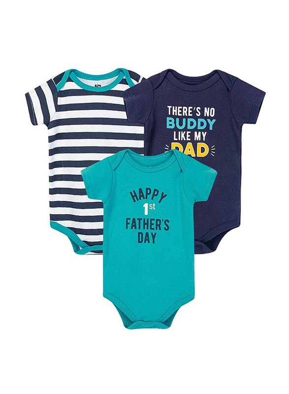 Hudson Baby Short Sleeve Bodysuit Set for Daddy's Baby Boys, 3 Piece, 3-6 Months, Multicolour
Hudson Baby Short Sleeve Bodysuit Set for Daddy's Baby Boys, 3 Piece, 3-6 Months, Multicolour
