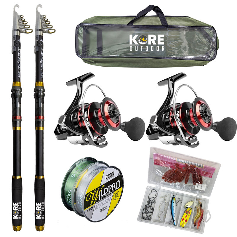 Kore Outdoor Fishing Pole Combo Set Collapsible Rods Spinning Reels Lures Set Carrier Bag Carbon Fiber Telescopic Fishing Rods Sea Saltwater Freshwater Kit Fishing
Kore Outdoor Fishing Pole Combo Set Collapsible Rods Spinning Reels Lures Set Carrier Bag Carbon Fiber Telescopic Fishing Rods Sea Saltwater Freshwater Kit Fishing