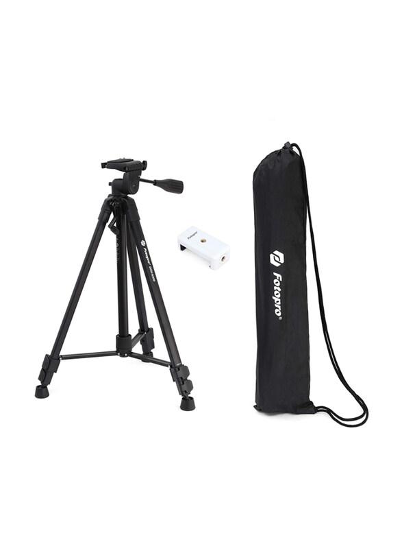 Multiple Fotopro Pan Head Tripod & Mobile Holder with Carry Bag, DIGI-9300, Black
Multiple Fotopro Pan Head Tripod & Mobile Holder with Carry Bag, DIGI-9300, Black