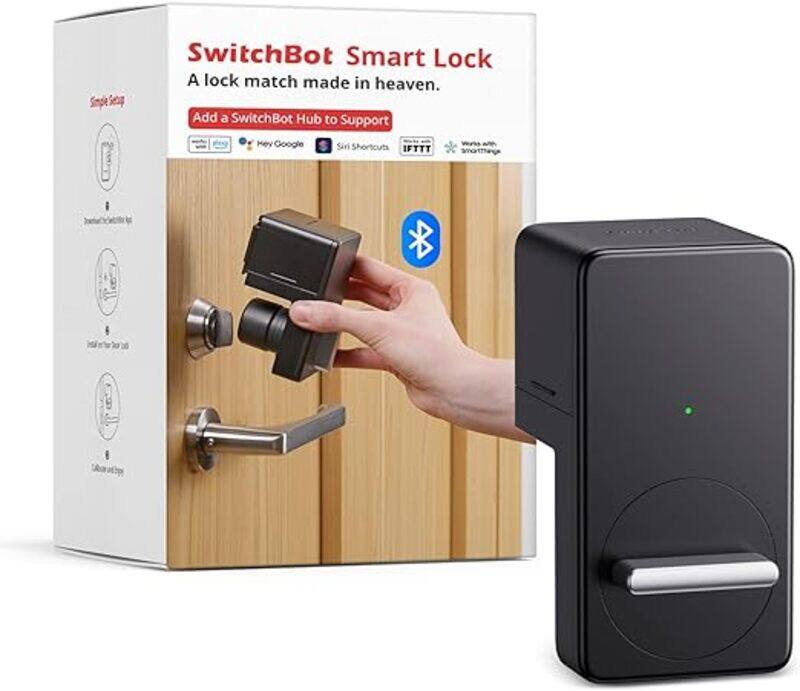 SwitchBot Smart LockBluetooth Electronic Deadbolt Keyless Entry Door LockSmart Lock for Front DoorCompatible with WiFi BridgeSold SeparatelyKeyless Lo
SwitchBot Smart LockBluetooth Electronic Deadbolt Keyless Entry Door LockSmart Lock for Front DoorCompatible with WiFi BridgeSold SeparatelyKeyless Lo