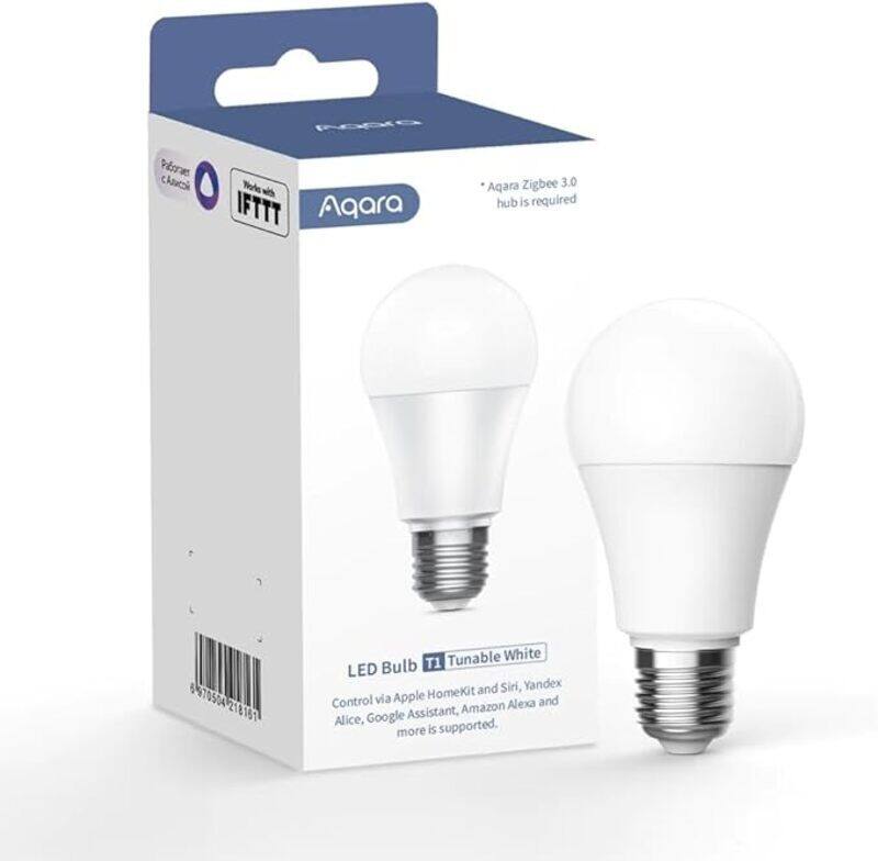Aqara T1 LED Bulb Zigbee 30 HomeKit Adaptive Lighting Bright 806 lumens Light Output at 9 Watts E27 Tunable White LEDLBT1 L01
Aqara T1 LED Bulb Zigbee 30 HomeKit Adaptive Lighting Bright 806 lumens Light Output at 9 Watts E27 Tunable White LEDLBT1 L01