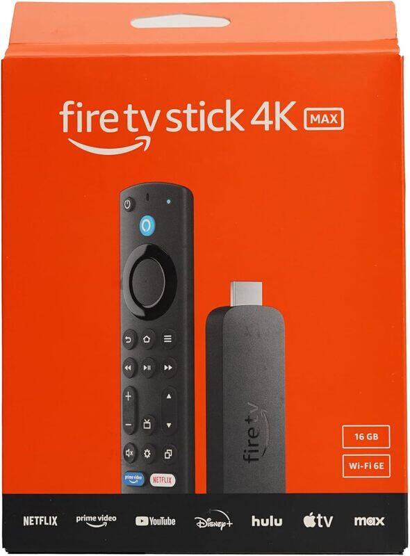 Amazon Fire TV Stick 4K MAX 16 GB global version with New Alexa Voice Remote, Plays up to 4K HDR Video
Amazon Fire TV Stick 4K MAX 16 GB global version with New Alexa Voice Remote, Plays up to 4K HDR Video