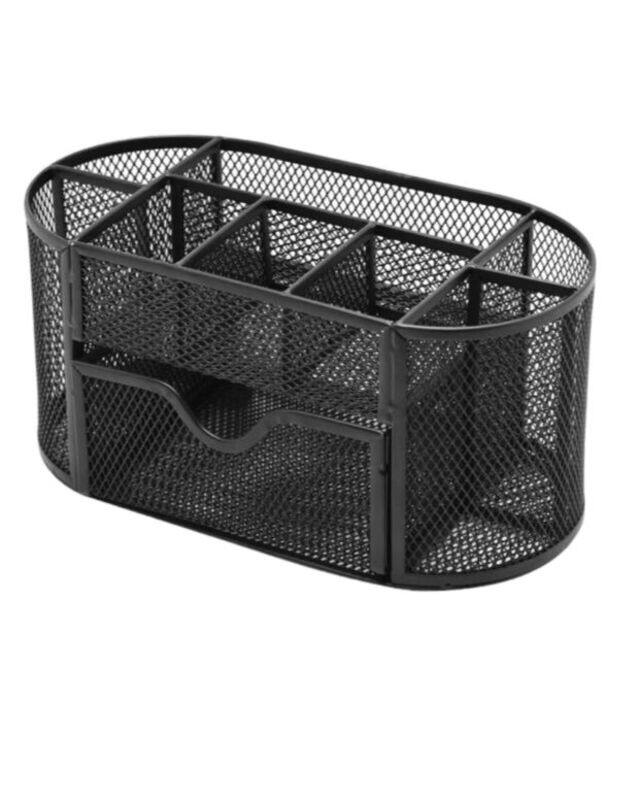 Generic Mesh Desk Office Organizer Mesh pen holder Office Supplies with 8 Compartments and 1 DrawerR19s5
Generic Mesh Desk Office Organizer Mesh pen holder Office Supplies with 8 Compartments and 1 DrawerR19s5