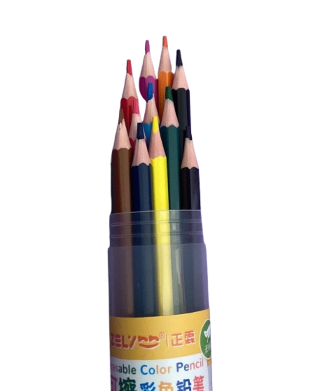 Generic ZEL Wood-Free Erasable Colored Pencils - Barrel of 12 Assorted Colors ZL241 R1S4
Generic ZEL Wood-Free Erasable Colored Pencils - Barrel of 12 Assorted Colors ZL241 R1S4